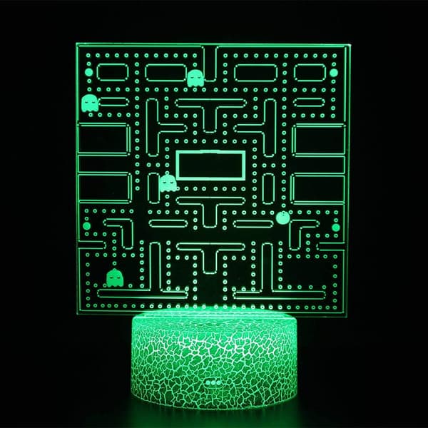 3D Nattlys LED Illusjon Skrivebord Bordlampe 7 Farger Endres