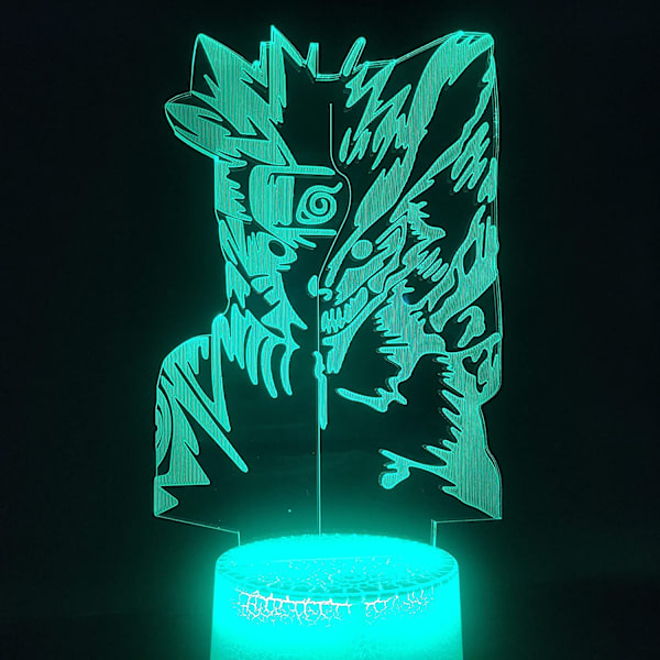 Naruto Kakashi Uchiha Sasuke 3D Illusion Nattlampa Liten