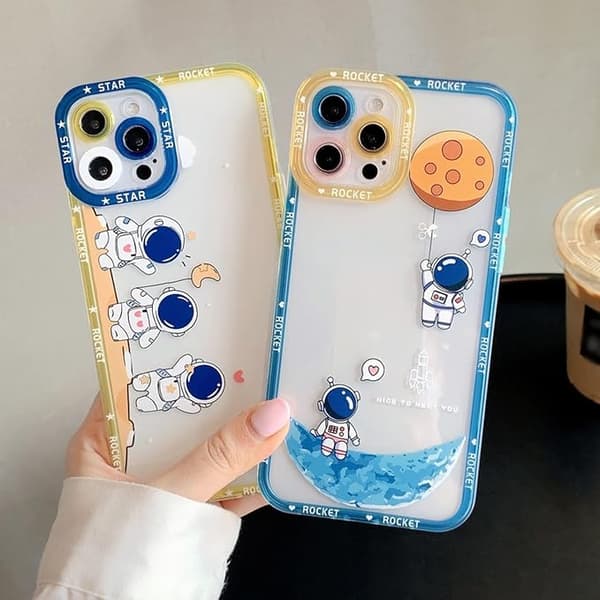 Kompatibel med iPhone 13 Pro Klar Etui Kvinder Piger Sød