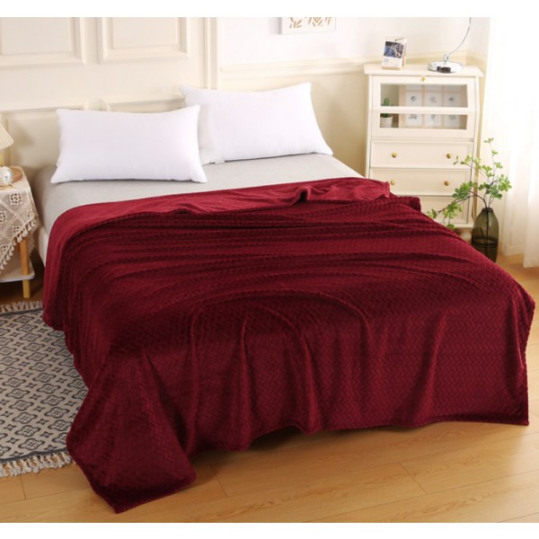 Fleecefilt för soffa, mjuk flanellfilt, lätt och fluffig filt för soffa, säng och kontor claret 130*150 CM