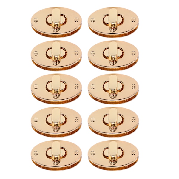 10 stk. Hardware Låsespænde Klassisk Design 4cm Drejelås Spænde Pung til DIY Læderhåndværk Punge Pung
