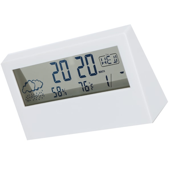 Alarmklocka LED Temperatur och Luftfuktighet Digital Display Natt Användning Ögonskydd Klocka