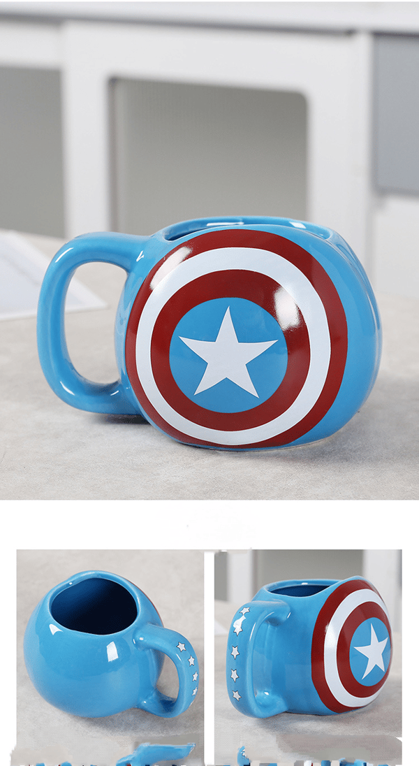 Captain America Shield Marvel Avengers Kaffekrus - Morsomt