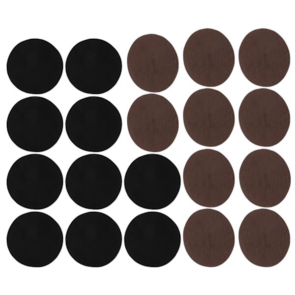 10 Par Iron-on-lappar Flockad Lim Oval Ärm Armbåge Knä Tyg Reparation DIY Dekoration (5 Par Svart 5 Par Kaffe)