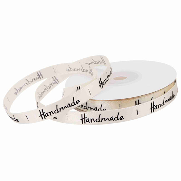 Handgjord bandinslagning satinband presentförpackning för hem/bröllopsdekoration (beige)