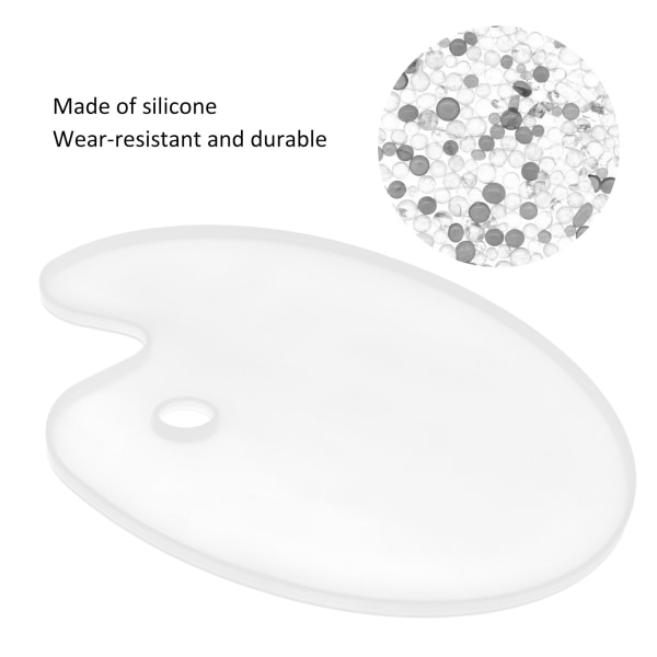 2 stk. DIY silikone støbeform håndlavet paletform oval form maleri kunst håndværk forsyninger