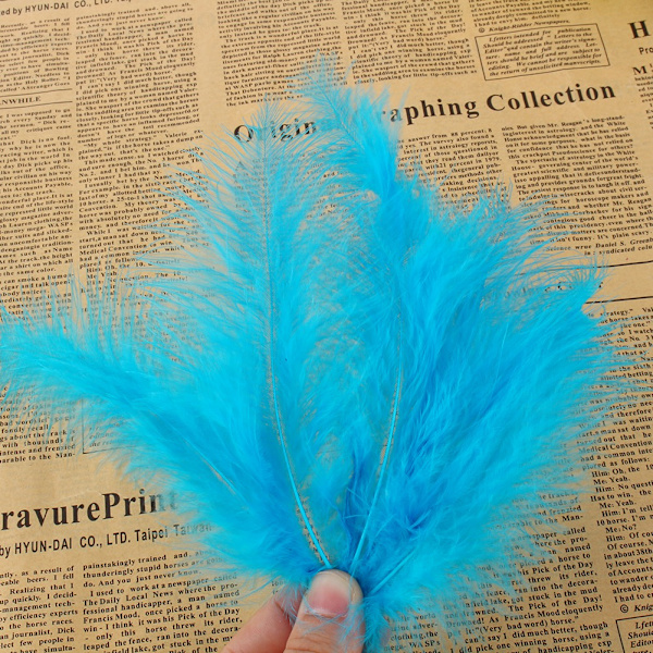 200 stk. Fluffy Marabou Fjer til Kortfremstilling i Valgfrie Farver
