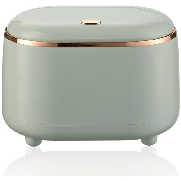 Mini 2L Bordsavfallskorg med lock, ABS Liten avfallskorg för kontor/vardagsrum/matsal/sovrum/badrum, grön green