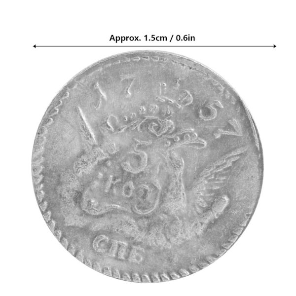 1757 Klassisk Messing Sølv Dollar Vintage Minnesamling Samlerobjekt Mynt