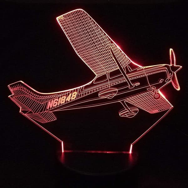3D Fly Natlys Bord Skrivebord Optisk Illusion Lamper 7 Farver