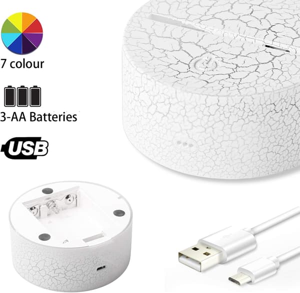 Cool 3D Lampe Natlampe til Drenge USB Touch Sensitive Kontrol