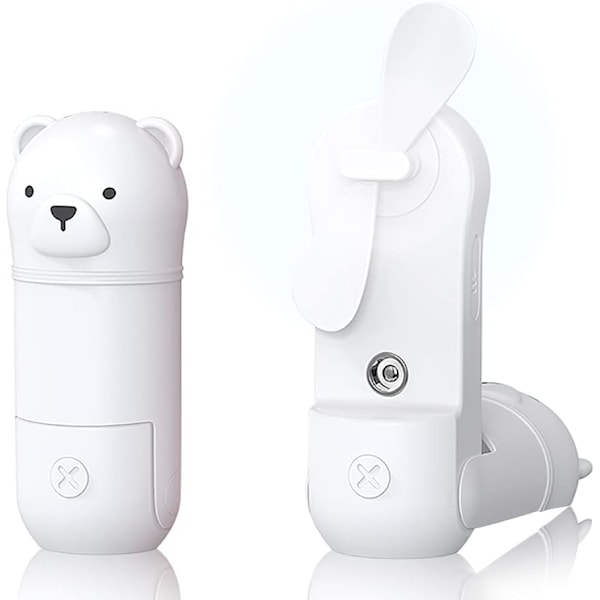Kädessä pidettävä minituuletin, 3-nopeuksinen säädettävä pieni tuuletin, kannettava USB ladattava pieni taskutuuletin, kosteuttava tuuletin, täydellinen urheilutuuletin