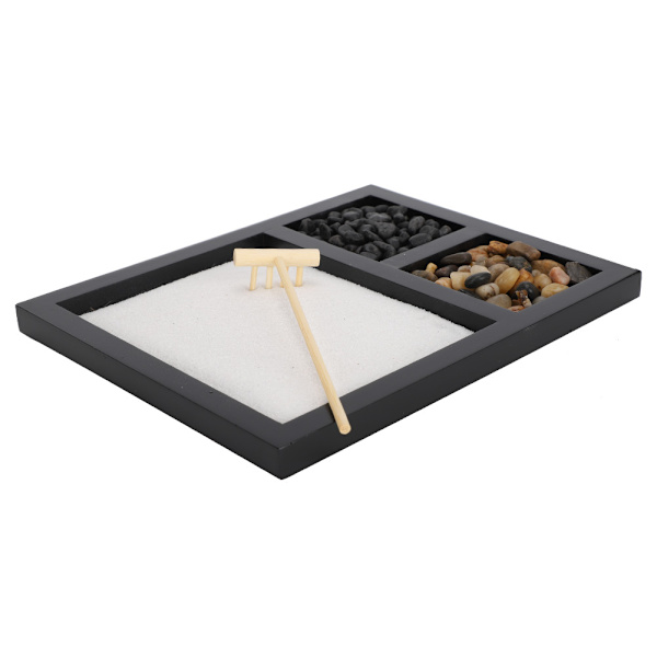 Zen Hage Sand Tray Dekorasjon Desktop Micro Landskap Ornament Håndverk for Hjem Stue Teahouse