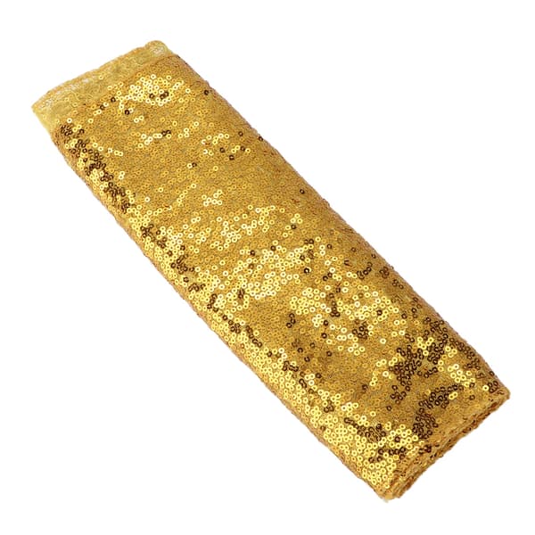 Guld paljett duk stretchig elastisk 2 färger vacker praktisk bröllopsduk för fester dekoration guld
