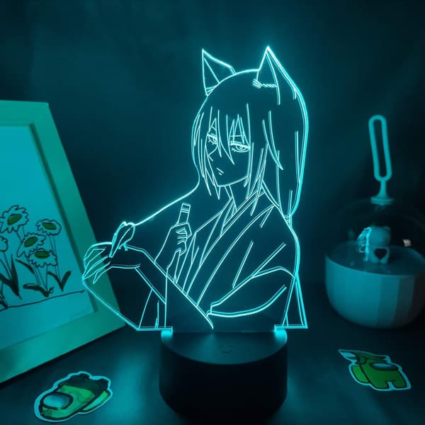 Nyeste Anime 3D Led Lys Kamisama Kiss Tomoe Figur til Seng