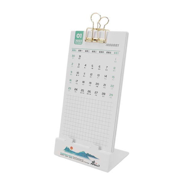2022 Skrivebords Kalender Enkelt Design Tiger År Blank Overflade Robust Holdbar Bred Anvendelighed Mini Kalender 2022