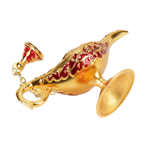 Metallskuren ihålig legend lampa ihålig Aladdin magisk ande ljus önskepot dekor (#1)