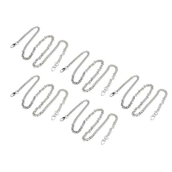5 st metall trottoarkantkedjor 39,4 tum längd utsökt robust multifunktionell metallhantverkskedja för halsband fotlänk DIY silver