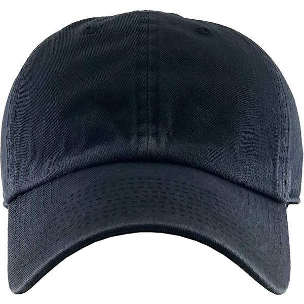 Lågprofilerad bomulls keps herr damer baseball keps pappa hatt Adjus Black