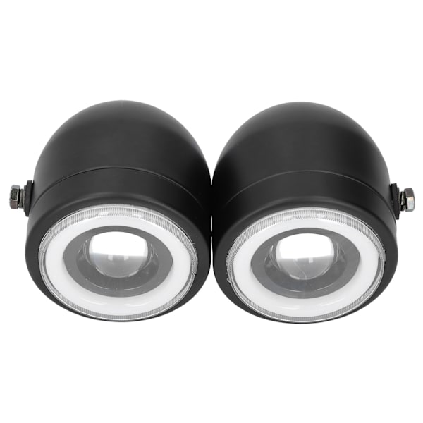 Universal LED Forlygte Dobbelt Lamper Runde Angel Eyes Høj Lav Stråle Retro DRL Blå Hvid Lys