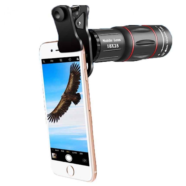 18X Monokulær Zoom Optisk Mobiltelefon Linse Universal til Sma