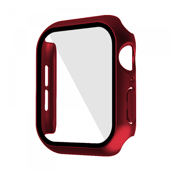 Vattentätt fodral för Apple Watch 45mm Serie 7/8 med skärmskydd i härdat glas, iWatch heltäckande skyddande hårt PC-skydd