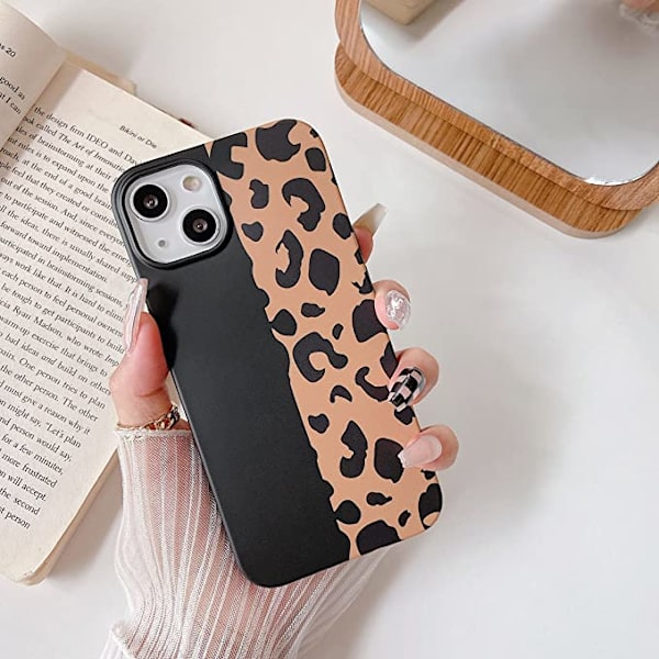 Kompatibel med iPhone 13 Skal Söt, Leopard Skyddande Skal