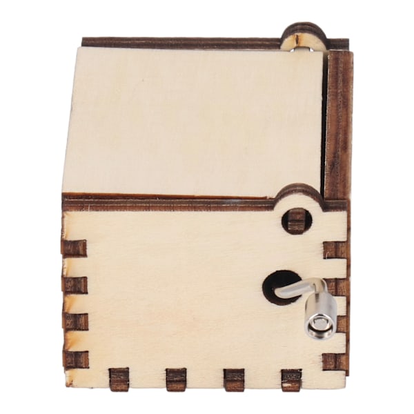 DIY Hand Cranked Music Box Castle in The Sky Pine Wood Stimulate Creativity Exercise Hands On Ability Music Box for Desk