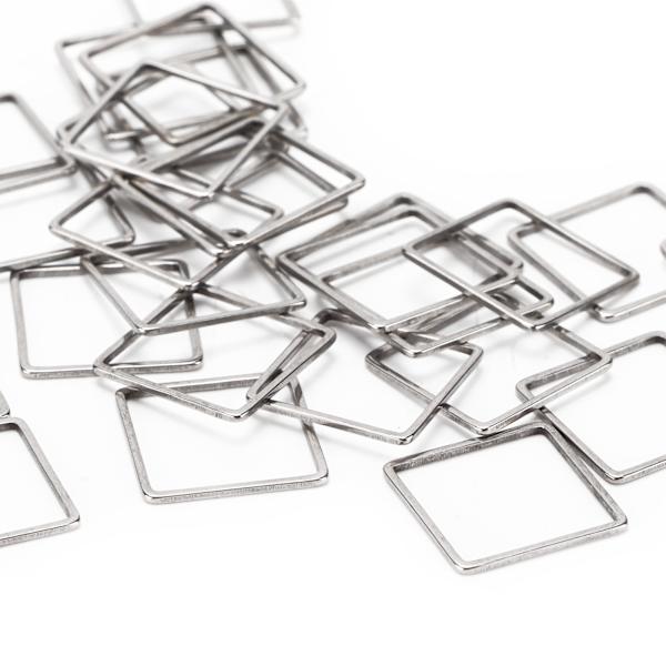30 stk. Øreringe Vedhæng Hule Geometriske Kvadrat Ramme Ørering Konnektorer til DIY Ørering Halskæde Armbånd Håndværk