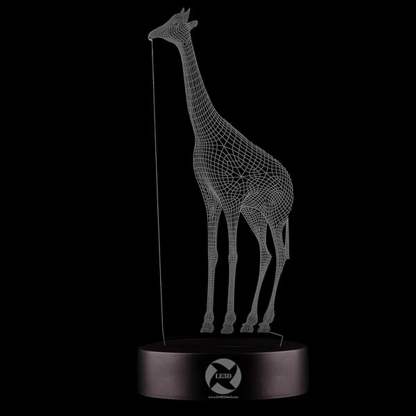 3D Optisk Illusjon Nattlys - 7 LED Fargeskiftende Lampe