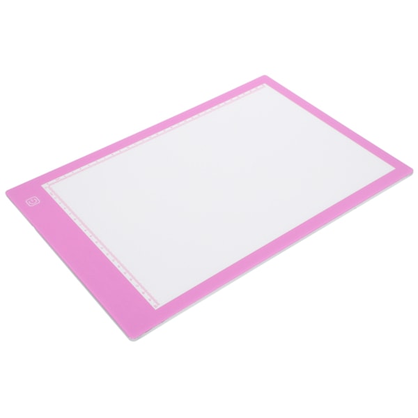 A4 LED Lys Tegnebrett Sporing Tegnebrett Tegne Kopi Pude (A4‑DC Rosa Trinnløs Dimming)