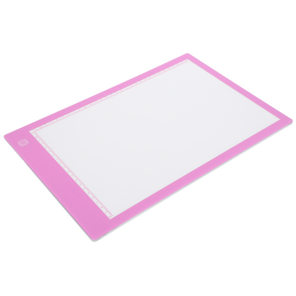 A4 LED-valotaulu Piirtotaulu Piirto Kopiolevy (A4-DC Pink Stepless Dimming)
