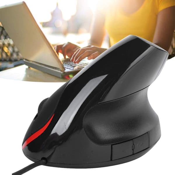 Optisk vertikal mus, laddningsbar USB ABS kontorsspel