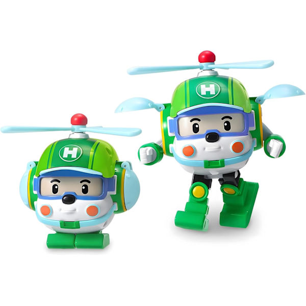 Transformerande Robot, Helly 4\" Transformerbar Helikopter Action Leksaksfigur Fordon, Nödfordon Leksaksserie, Semesterfödelsedagsbilar Leksakspresent till Barn Helly