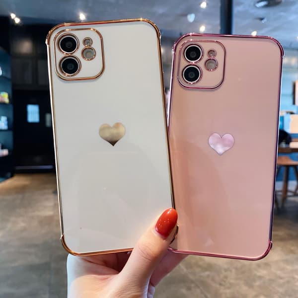 Kompatibel med iPhone Xs Max Deksel Søt, Luksuriøs Elektroplettering