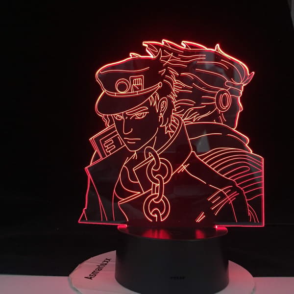 3D nattlampe for gutter, 3D JOTARO STAR PLATINUM LED ANIME L