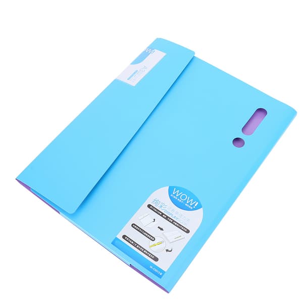 Farget dokumentmappe Sterk kraft Sterk A3/A4 testpapir klips Dokumenter mapper (Blå)