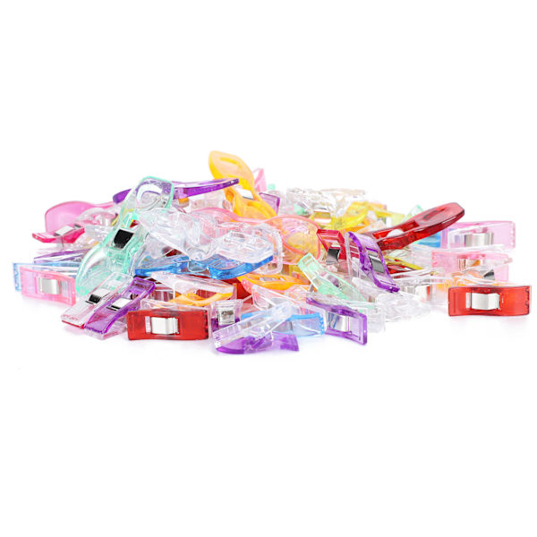 70 stk. Hemmeklips Stoff Håndverk Blandet Farge Plast PatchWork Posisjonering  Syklips
