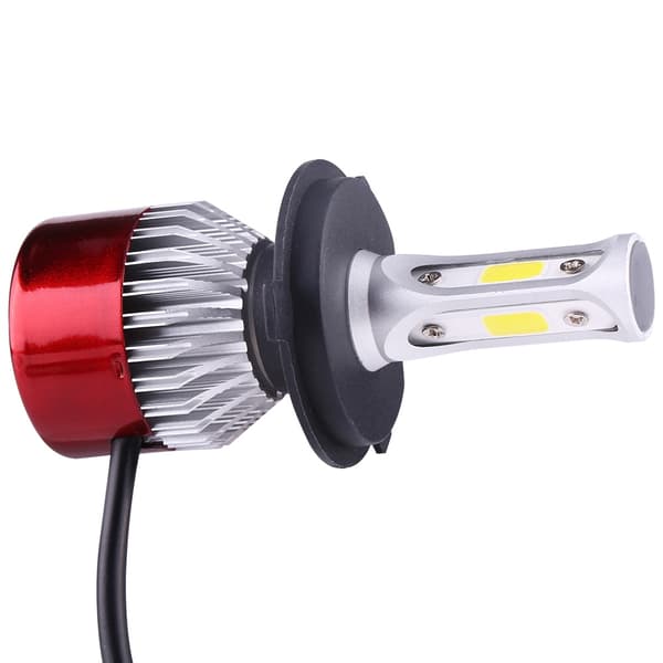 2 stk H4 252W 25200lm Bil LED Hovedlys COB Frontlys Kjørelys Pærer Hvit 6500K