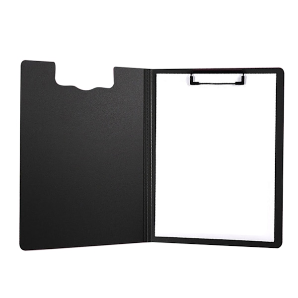 A4 Clipboard Folder Hold 100 Sheets Simple Straight Grain Office Clipboard Folder Paper Folders for School Office Black Vertical