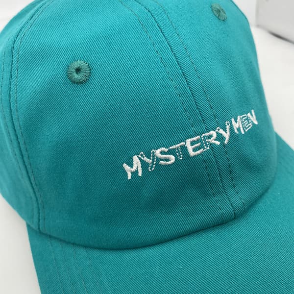 Hat Dame Bomuld Simpel Lille Bogstav Broderi Blød Top C Green