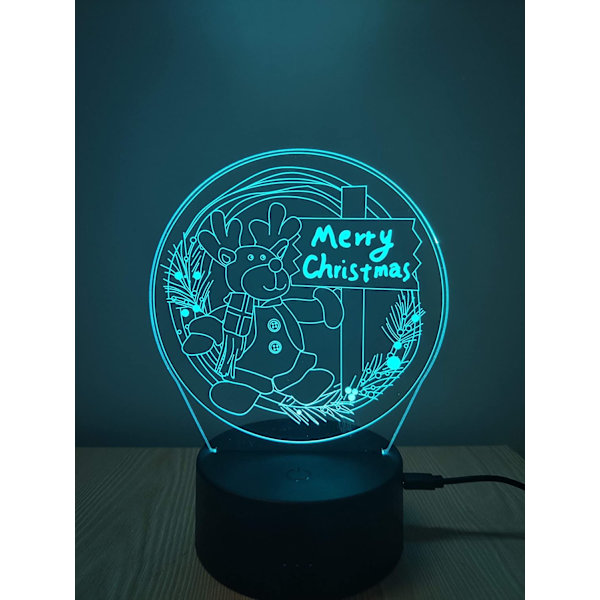 3D Ild Dinosaur Natlampe Illusion Soveværelse Lampe med USB Kabel Julegave Fødselsdag Gave til Far Søn Nevø Sønnesøn og kan også bruges til Hjem