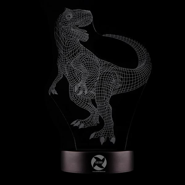 3D Optisk Illusjon Nattlys - 7 LED Fargeskiftende Lampe