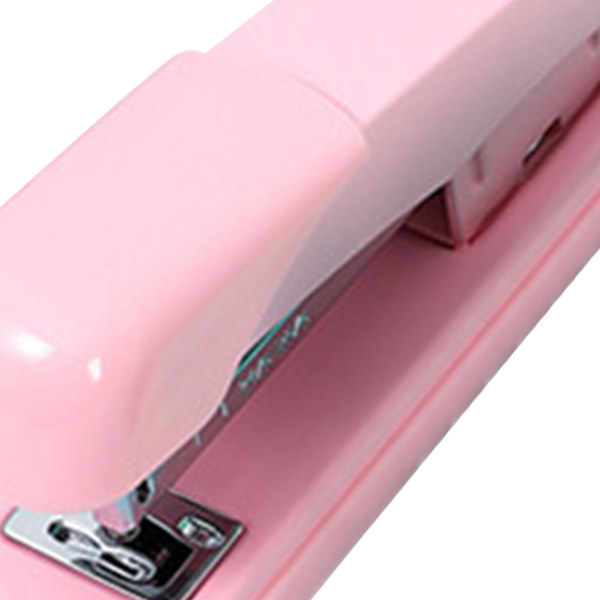 Kontorshäftapparat för 24/6 26/6 60 mm djup Ergonomisk ansträngningslös skrivbordsstapler för studentlärare Roseate