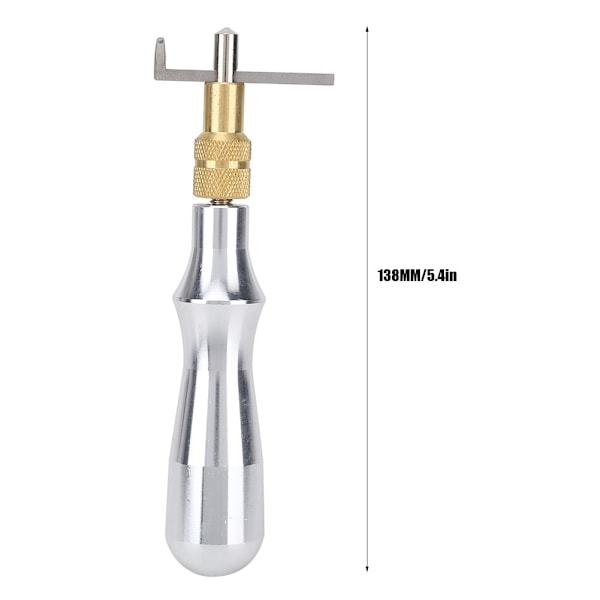Læder syning riller værktøj aluminium legering håndtag riller 1mm professionel læder håndværk værktøj aluminium håndtag riller