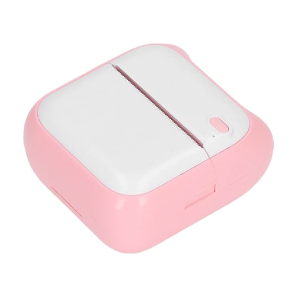 Termisk skriver Bluetooth direkte tilkobling USB-lading 203DPI 1000mAh bærbar mini bilde skriver med utskrift papir rosa