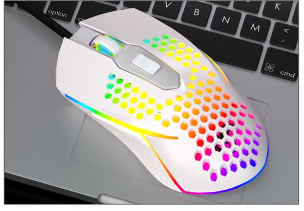 Gamingmus, kablet ergonomisk gamingmus med 6 programmerbare