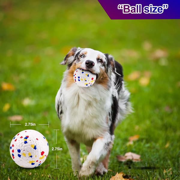Dotpet Hundeleke Ball, Interaktiv Elastisk Hundeball, Slitesterk D