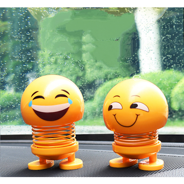 Bilemoji-paket vår smiley face skakande huvuddocka bilprydnader Minions（nummer 13）