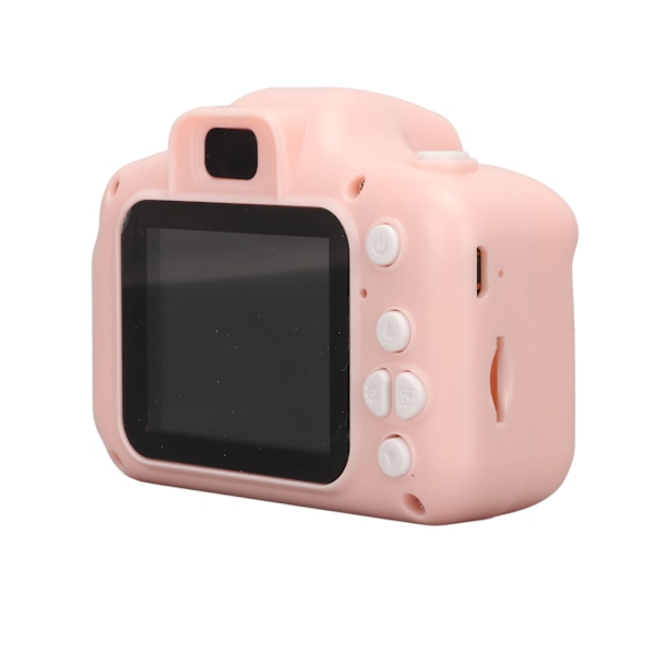 Børns digitale kamera med 2,0 tommer IPS-skærm Tegneserie fotoramme 8MP Pink Toddler kamera til udendørs rejser